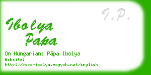 ibolya papa business card